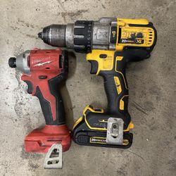 Drills  Dewalt/ Milwaukee 