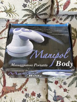 The Manipol Body is a handheld, portable electric massager designed for deep tissue stimulation, muscle relaxation, and pain relief.