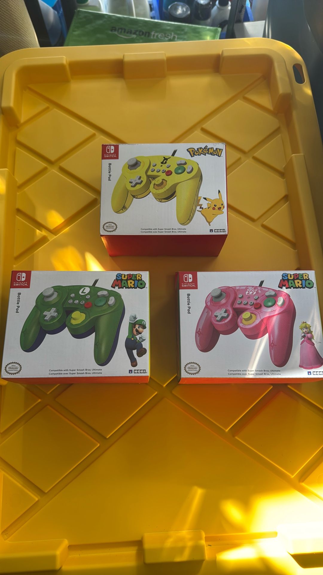 Pikachu And Super Mario Nintendo Switch Wired Contollers