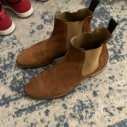 Light Brown Suede Chelsea Boots Size 9
