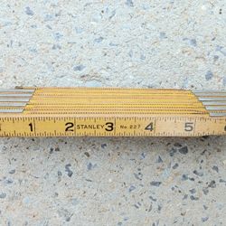 Vintage Stanley Zig Zag Wood Folding Ruler