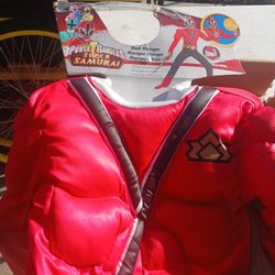 Power Rangers Red Samurai New Custume No Mask Kids Large 10-12 Make Offer