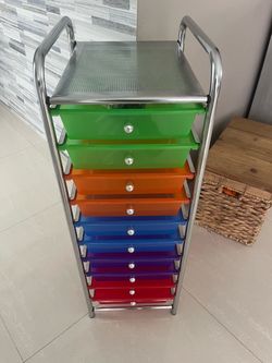 10-Drawer Rolling Storage Cart Tower