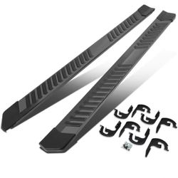 🚗ON SALE🚗DNA MOTORING STEPB-ZTL-8087-BKSS Pair 6" Stainless Steel Side Nerf Step Bar Running Boards Replacement