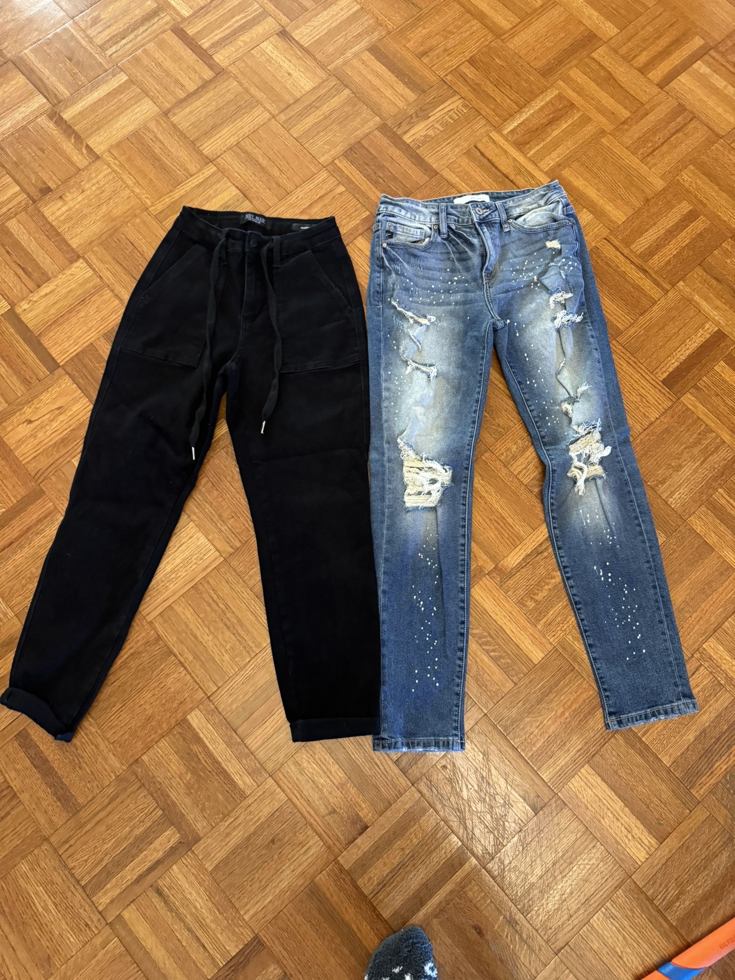 Lot Of 2 Women’s Kancan 1/24 And 1/25 Judy Blue Black Jeans