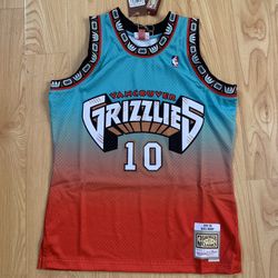 🔥🔥Mitchell & Ness Mike Bibby Grizzlies 1998 Fadeaway Jersey 