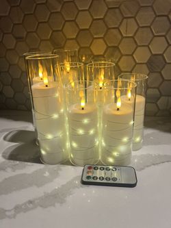 7 Flameless Candles White