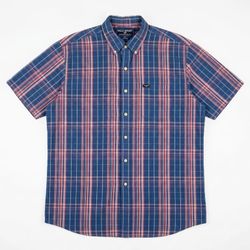 Vintage polo sportsman, Ralph Lauren, short sleeve plaid, button-down shirt, men’s XL