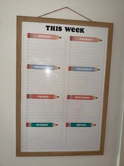 Dry erase board for classroom