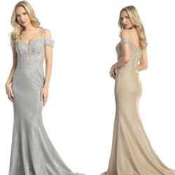 New With Tags Corset Bodice Sparkly Long Formal Dress & Prom Dress $179