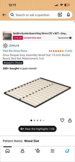 Queen Bed Slats, replaces box spring