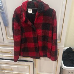 Red Warm Fuzzy Sweater 