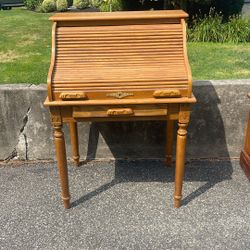 Mini Oak Roll To Desk