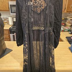 Black Lace Rayon Cover-Up