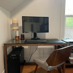 Wood And Glass Desk