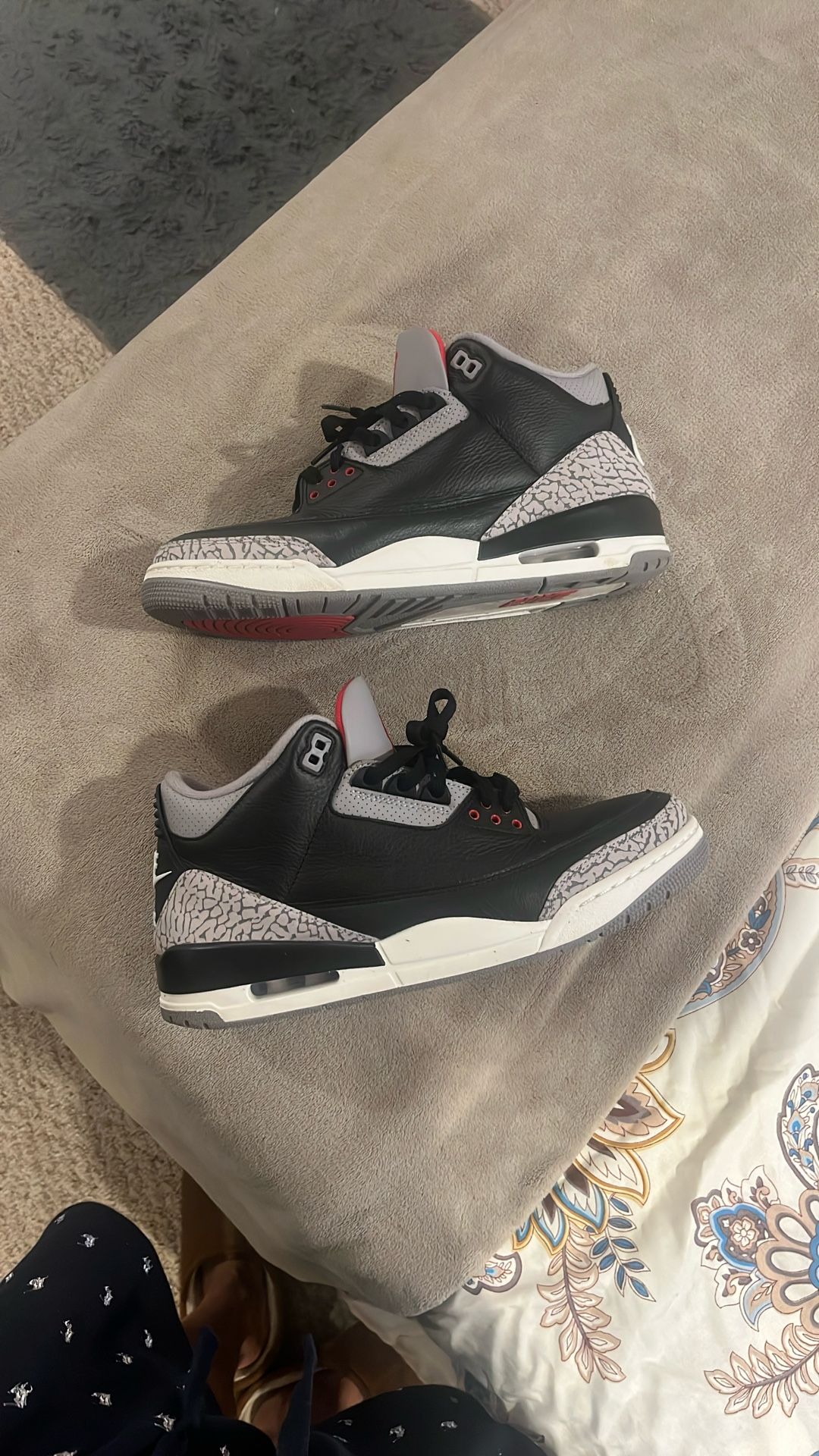 Jordan Black Cement 3’s
