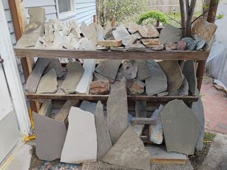 Assorted Rocks, Slate, bluestone, irregular pavers
