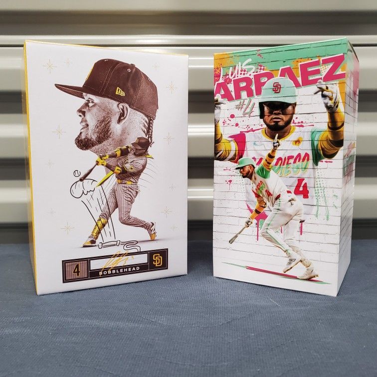 San Diego Padres Luis Arraez Bobblehead Lot SGA City Connect & Pinstripe Uniform New