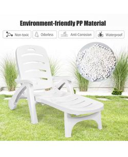 All new outdoor reclining chaise lounge chair