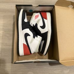 Air Jordan 1 Mid Black White Red – Size 10 – Clean w/ Box