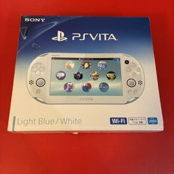 Sony PlayStation PS Vita 2000 (Light Blue / White) Console CIB - LIKE NEW