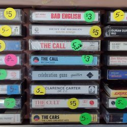 Cassette tapes rock new wave cassettes