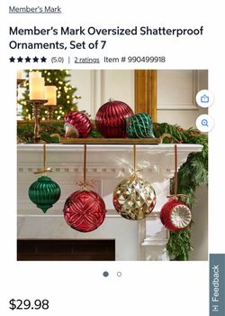 Oversized shatterproof ornaments
