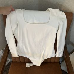 Free People L Square Neck Bodysuit