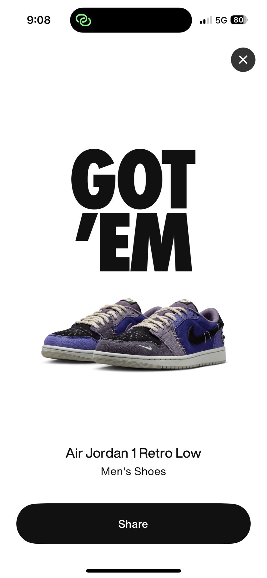 Jordan 1 Low Zion Voodoo 2.0 Sz 12