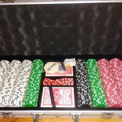 Poker Chips, 500 Set 11.5g Composite Clay High Quality In Aluminum Case