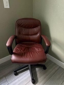 Office chair , wood, leather