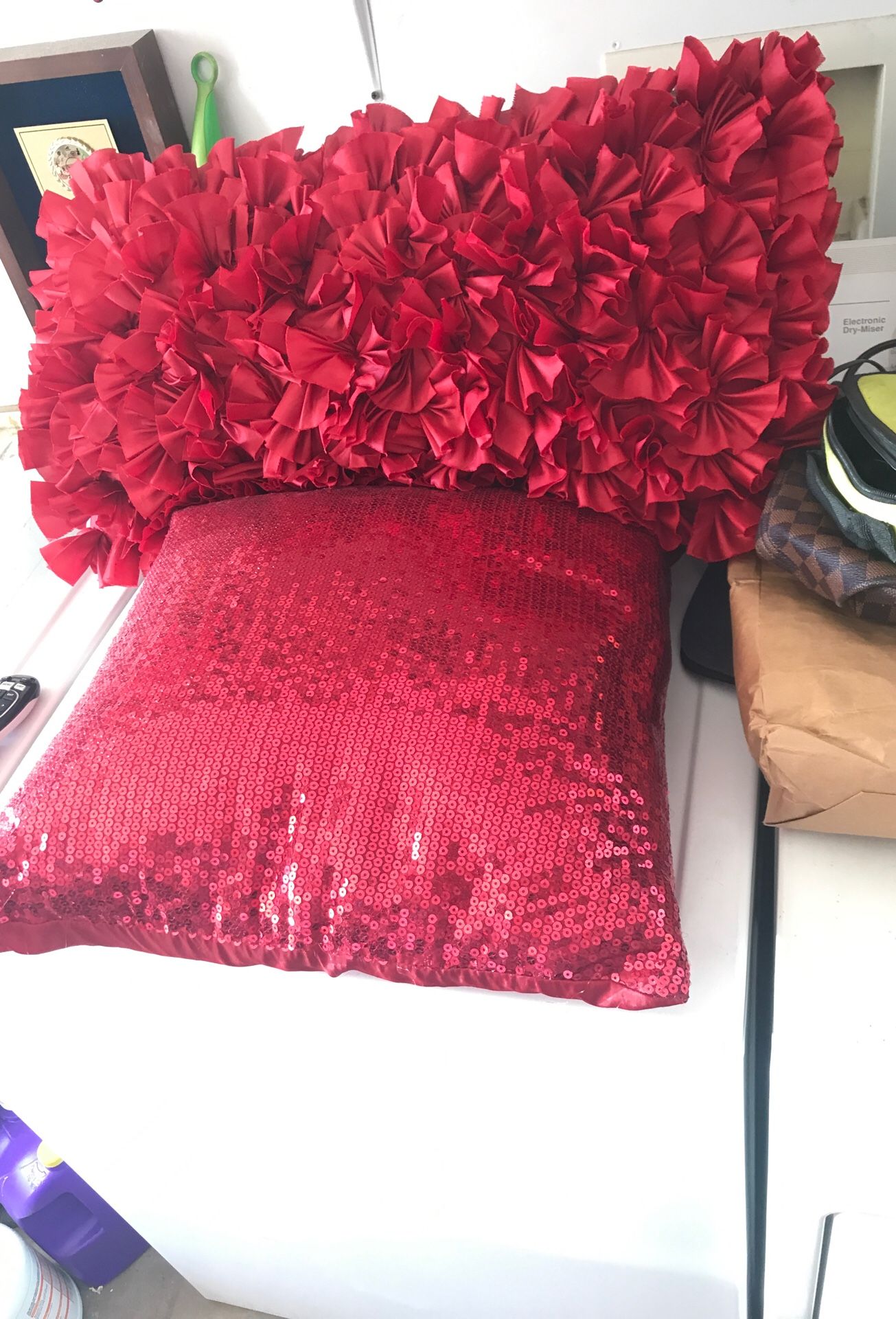 &15 two pretty in red pillows