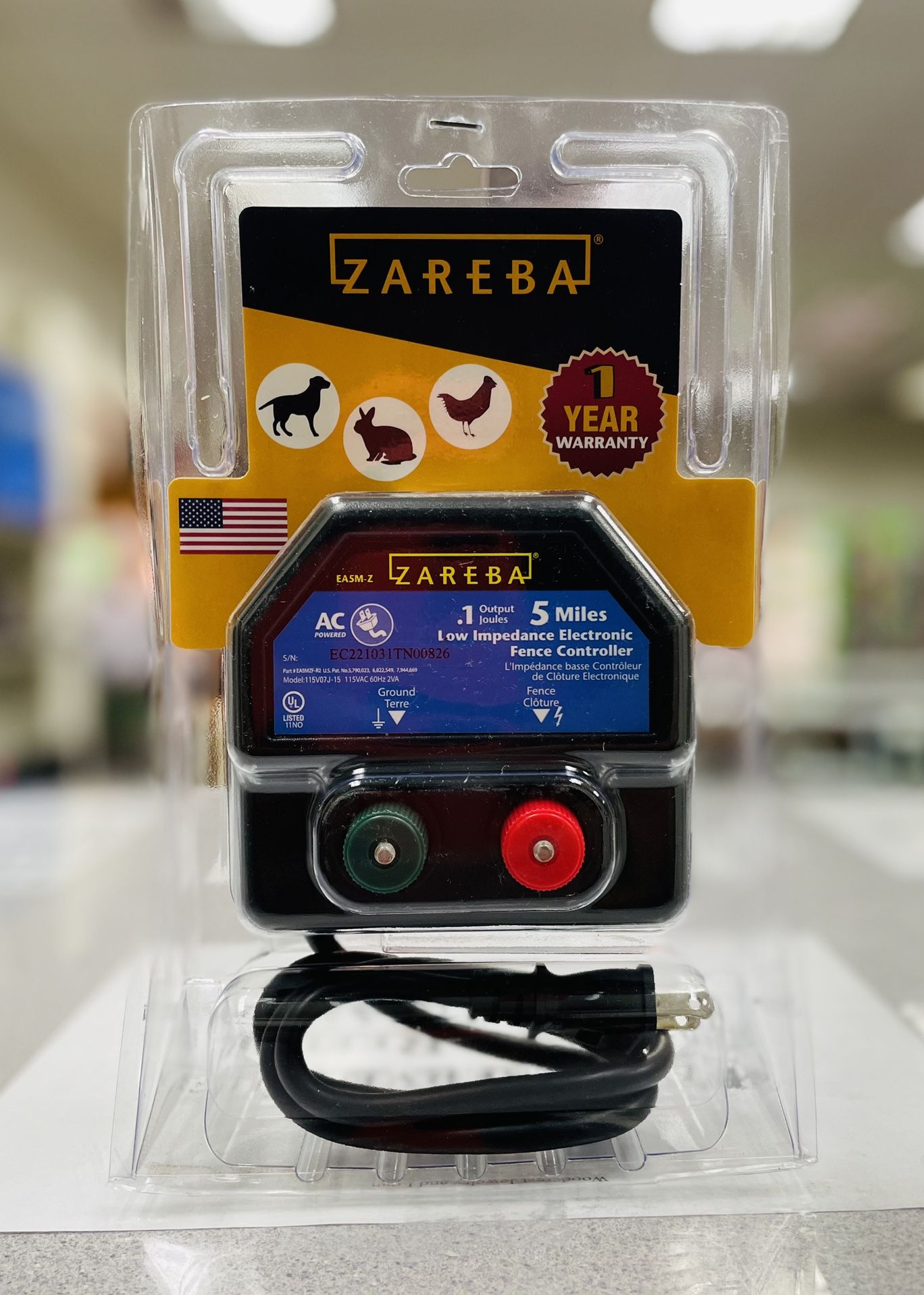 ZAREBA EA5M-Z ELECTRIC FENCE CONTROLLER