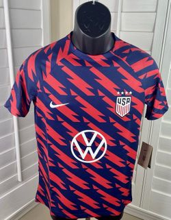 Nike USA ‘USWNT’ Pre-Match Navy/Red Soccer Jersey - DV1898-689 - Kids Size XL - NWT $65.00