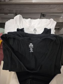 Black and white muscle shirts Large