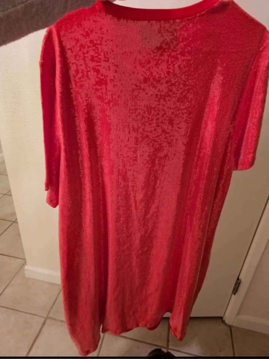 New womans size 2x shimmer dress (95%rayon 5%spandex Lining 100%Polyester)