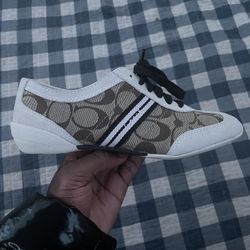 Coach Hadley Q1236 12CM SIG Nylon Pink Sneakers Size 5M