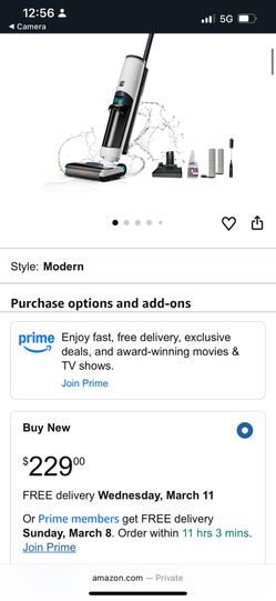 Kenmore HF5010 AquaLite 3-in-1 Cordless Wet Dry Vacuum Hard Floor Cleaner with Automatic Air-Drying, 35mins Runtime & One Edge Self-Cleaning Mop for M