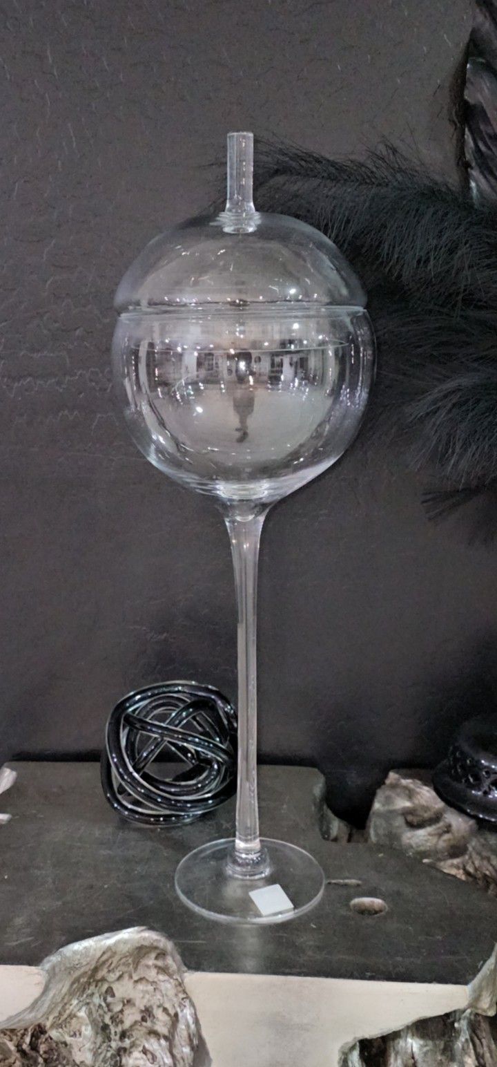 Z Gallerie Jules 24" Canister Home Decor Z gallerie jules canister home decor stemmed ball glass vase