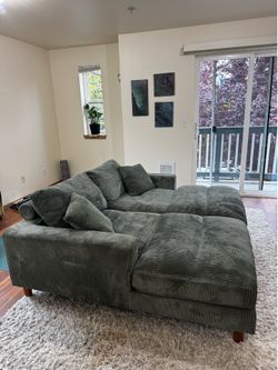 Olive green sofa / couch / loveseat