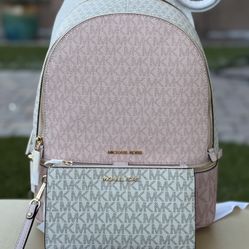 Michael Kors Rhea M Backpack with Wallet, new In Gift Box/Set MK en Caja de Regalo