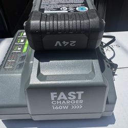 New Flex Tools 24 Volt 2.5 Ah Lithium Battery And Fast Charger