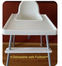 IKEA high chair with foot attachment