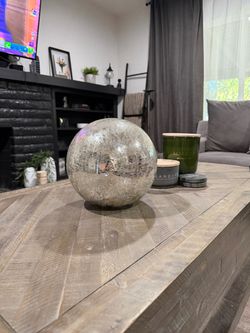 Silver Mercury Glass Decorative Sphere