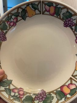 New Magesticware Stoneware by Sakura, Trellis Fruits Design