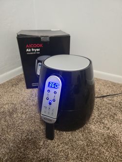 Air Fryer 4.5 Quart 1500 Watt Programmable LCD Digital Touchscreen AICook AF-10A Air Fryer Oven
