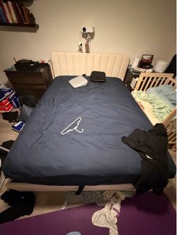 Storage bed frame queen