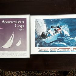 Vintage 1987 America’s Cup Framed Posters – Signed & Numbered Limited Edition + Action Photo Print