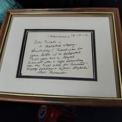 Bill Marriot Jr. Signed Card