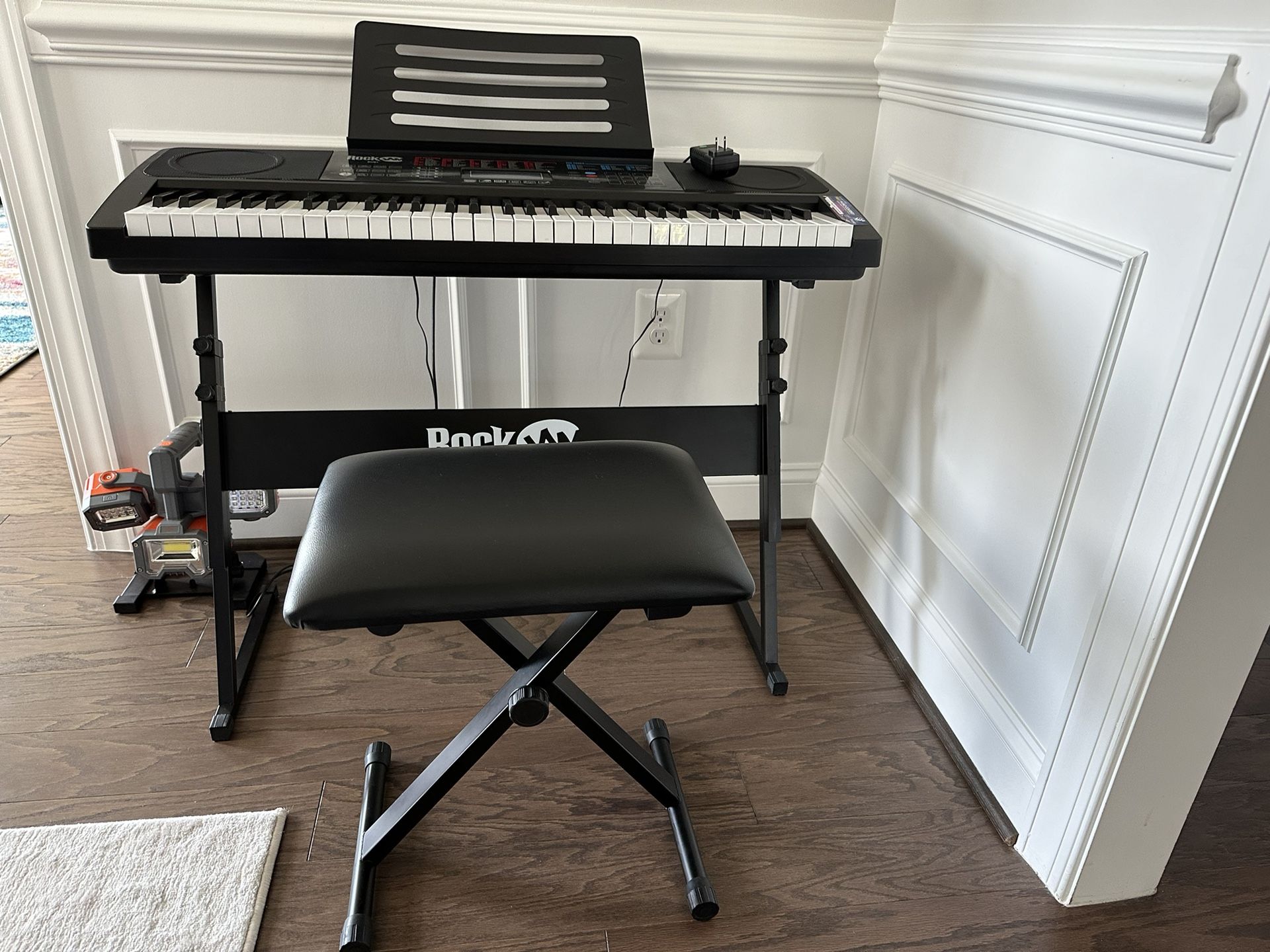 Rock Jam 61 Keys Keyboard With Bench